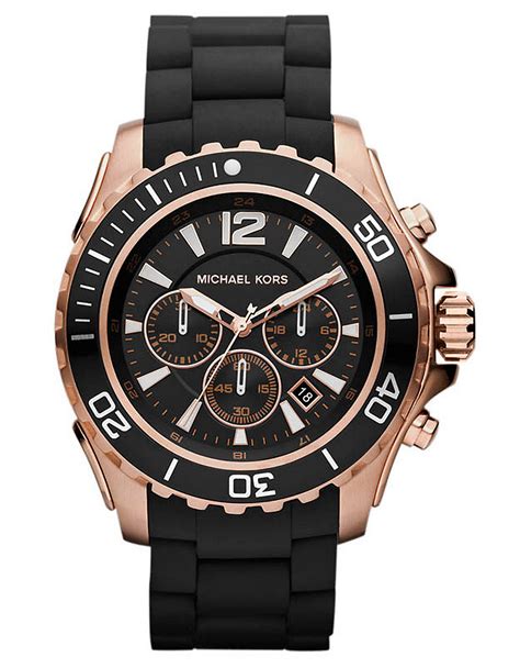 michael kors black watch nordstrom|Michael Kors black silicone watch.